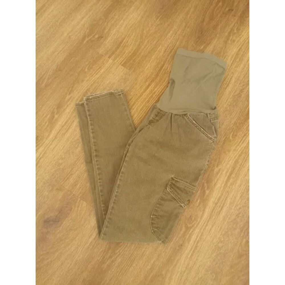 Maternity Cargo Jeans Army Green Medium